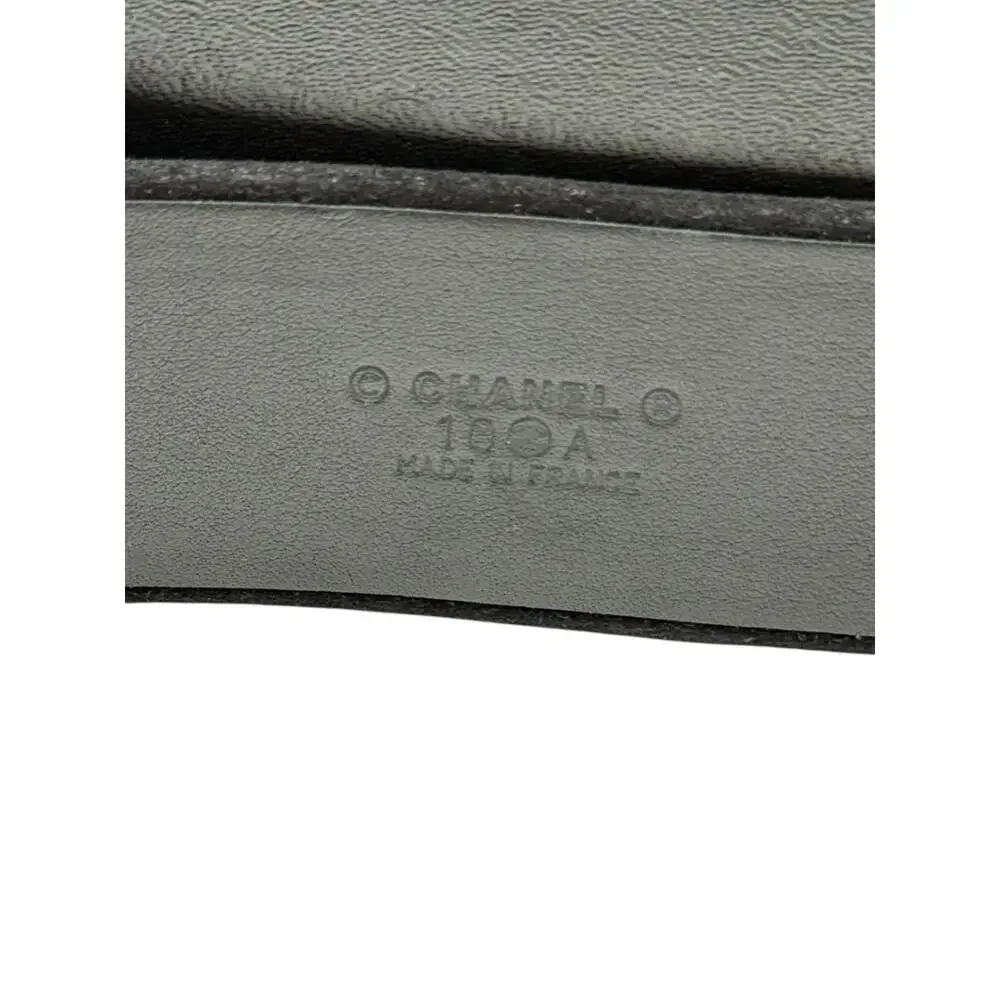 Chanel Ruthenium Chain-Fringe CC Belt – Black Suede – Very Good Condition